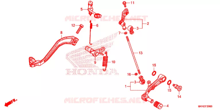 PEDAAL/OPSTAP Honda MOTO 1000 AFRICA-TWIN 2019  CRF1000DK