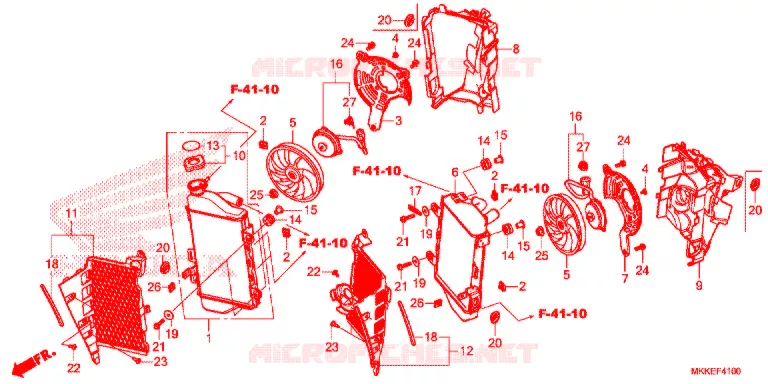 RADIATOR Honda MOTO 1000 AFRICA-TWIN 2019  CRF1000DK