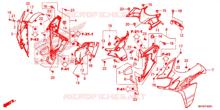 MIDDENKAP (CRF1000A2/AL2/D2/DL2) Honda MOTO 1000 AFRICA-TWIN 2019  CRF1000DL2K