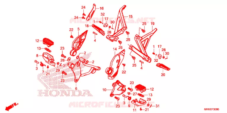 PEDAAL/OPSTAP Honda MOTO 1000 AFRICA-TWIN 2019  CRF1000DL2K