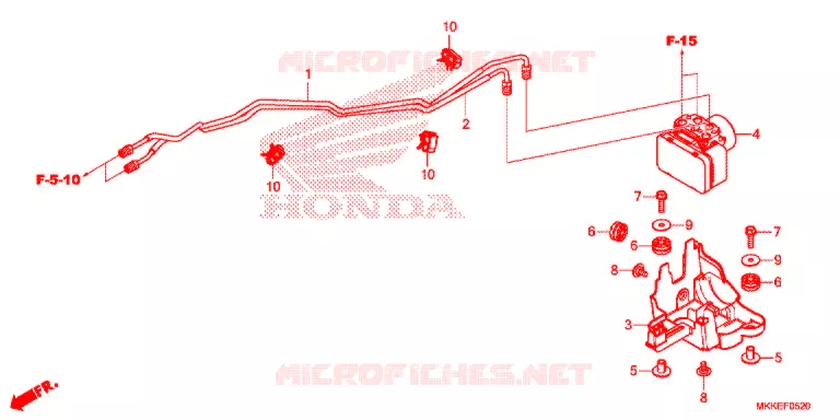 VOORREM HOOFDCILINDER/ABS MODULATOR Honda MOTO 1000 AFRICA-TWIN 2019  CRF1000DL2K