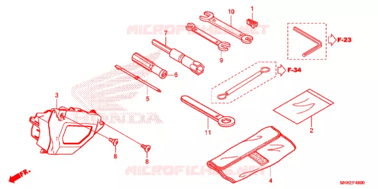 GEREEDSCHAP/ACCUVAK Honda MOTO 1000 AFRICA-TWIN 2019  CRF1000DLK