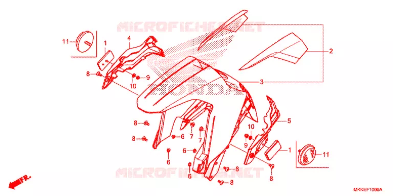 VOORSPATBORD Honda MOTO 1000 AFRICA-TWIN 2019  CRF1000DLK