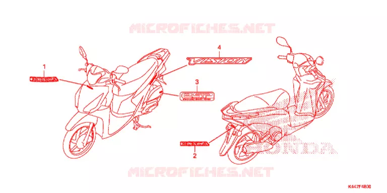 EMBLEEM/STREEP Honda SCOOTER 110 VISION 2020  NSC110MPDK