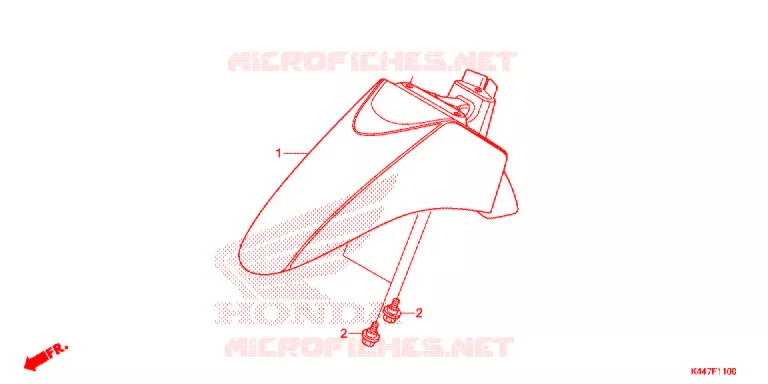 VOORSPATBORD Honda SCOOTER 110 VISION 2020  NSC110MPDK