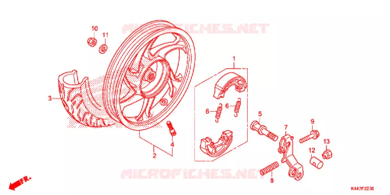 ACHTER WIEL Honda SCOOTER 110 VISION 2019  NSC110MPDK