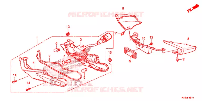 ACHTERSPATBORD  Honda SCOOTER 110 VISION 2019  NSC110MPDK