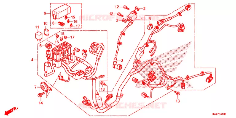 BEDRADINGSBUNDEL/ACCU Honda SCOOTER 110 VISION 2019  NSC110MPDK