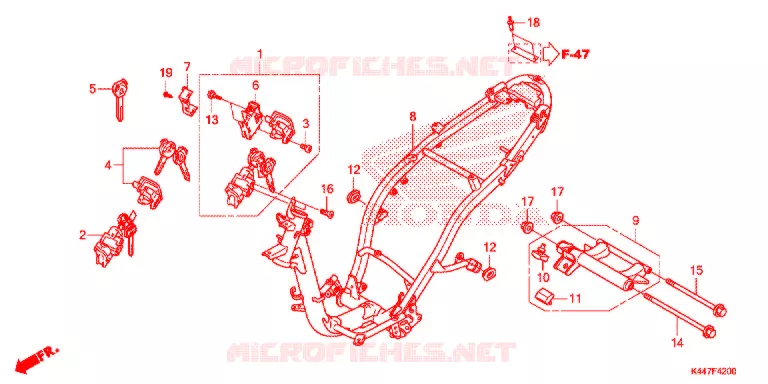 FRAME CHASSIS Honda SCOOTER 110 VISION 2019  NSC110MPDK