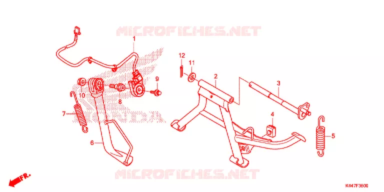STANDAARD/KICKSTARTER ARM Honda SCOOTER 110 VISION 2019  NSC110MPDK