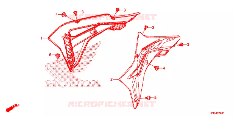 DEKSEL RADIATEUR (CRF250RX) Honda MOTO 250 CRF 2019  CRF250RXK