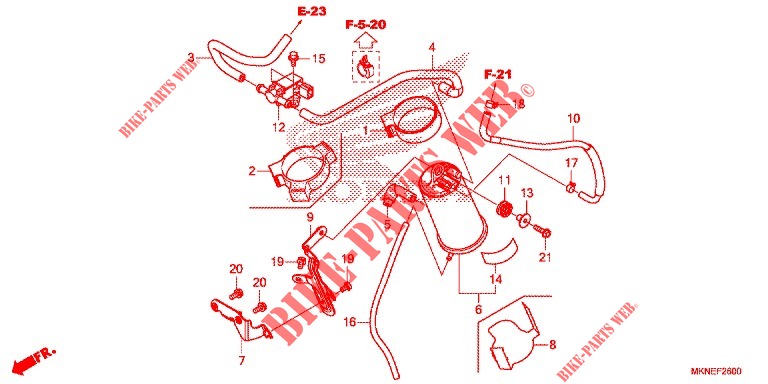 KOOLSTOFBUS voor Honda CBR 650 R 2020