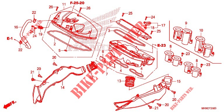 VOOR AFDEKKING/LUCHTFILTER voor Honda CBR 650 R 2020