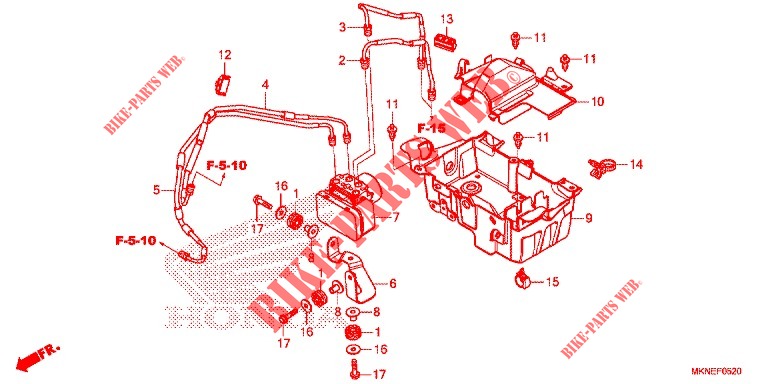 VOORREM HOOFDCILINDER/ABS MODULATOR voor Honda CBR 650 R 2020