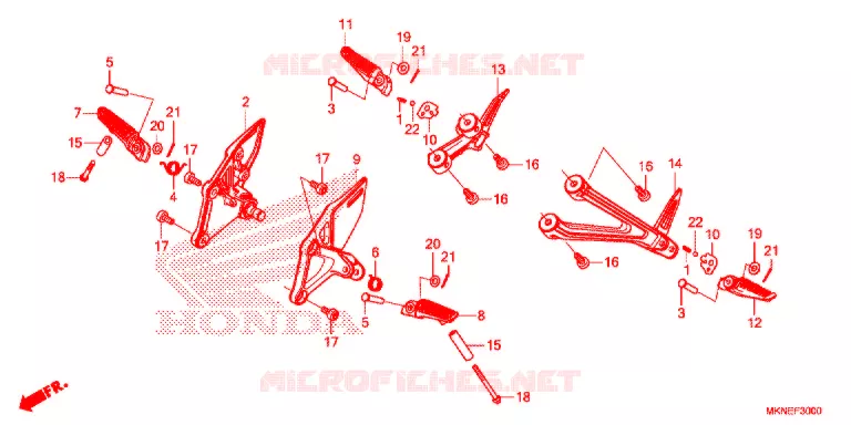 PEDAAL/OPSTAP Honda MOTO 650 CBR 2019  CBR650RAK