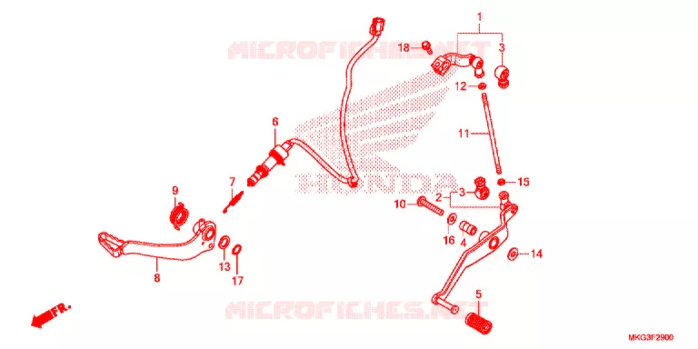 PEDAAL/OPSTAP Honda MOTO 500 REBEL 2019  CMX500AK