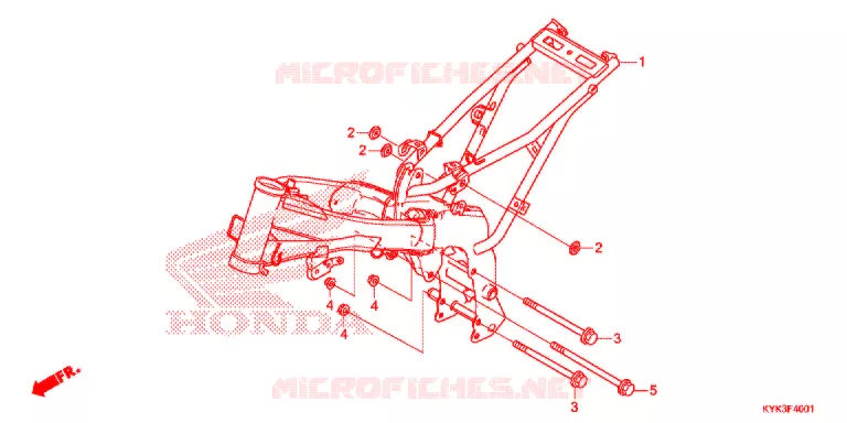 FRAME CHASSIS (CRF110FK) Honda MOTO 110 CRF 2019  CRF110FK