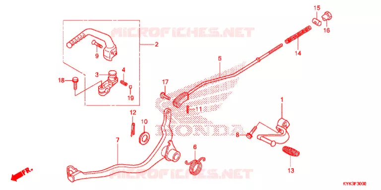 PEDAAL/KICKSTARTER ARM Honda MOTO 110 CRF 2019  CRF110FK