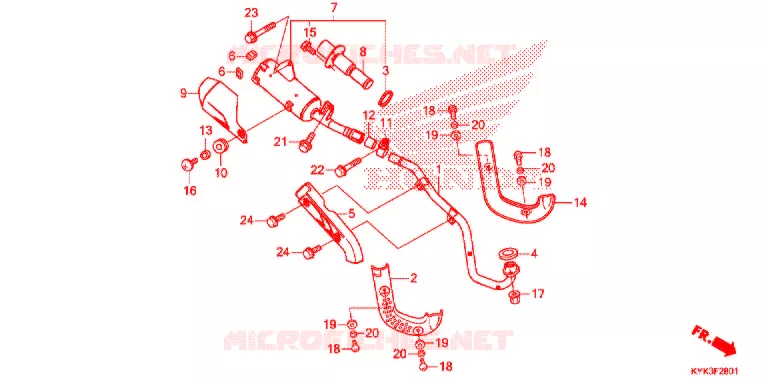 UITLAATDEMPER (CRF110FK) Honda MOTO 110 CRF 2019  CRF110FK