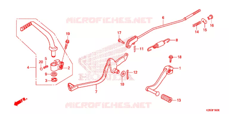 PEDAAL/OPSTAP Honda MOTO 125 CRF 2018  CRF125FJ