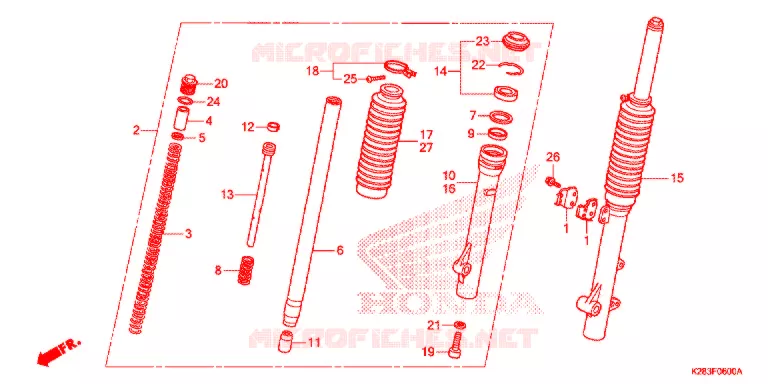 VOOR VORK Honda MOTO 125 CRF 2021  CRF125FBK