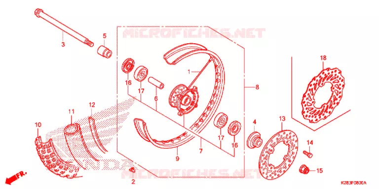 VOOR WIEL Honda MOTO 125 CRF 2020  CRF125FBK