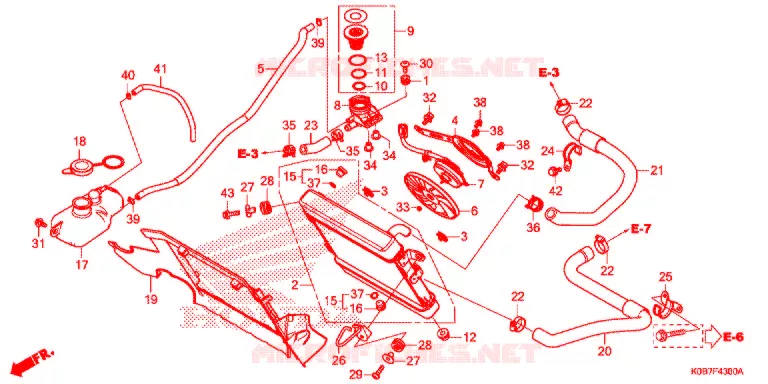 RADIATOR Honda SCOOTER 300 FORZA 2018  NSS300AK_2ED