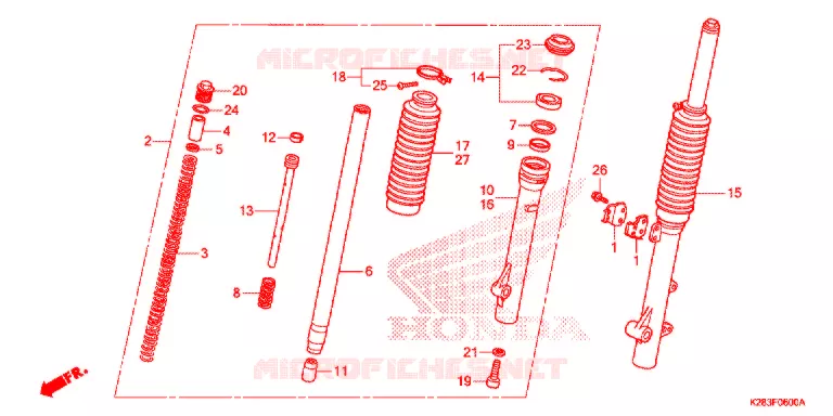 VOOR VORK Honda MOTO 125 CRF 2019  CRF125FK