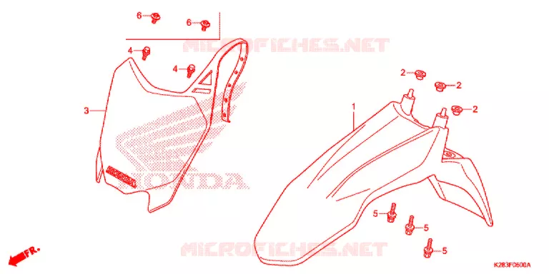 VOORSPATBORD Honda MOTO 125 CRF 2019  CRF125FK
