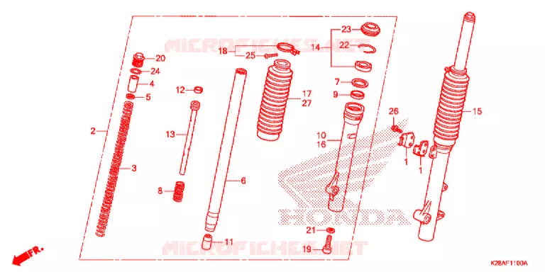 VOOR VORK Honda MOTO 125 CRF 2019  CRF125FK