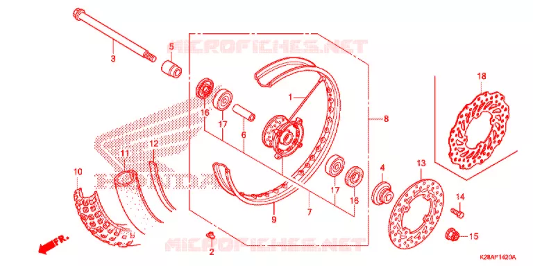 VOOR WIEL Honda MOTO 125 CRF 2019  CRF125FK