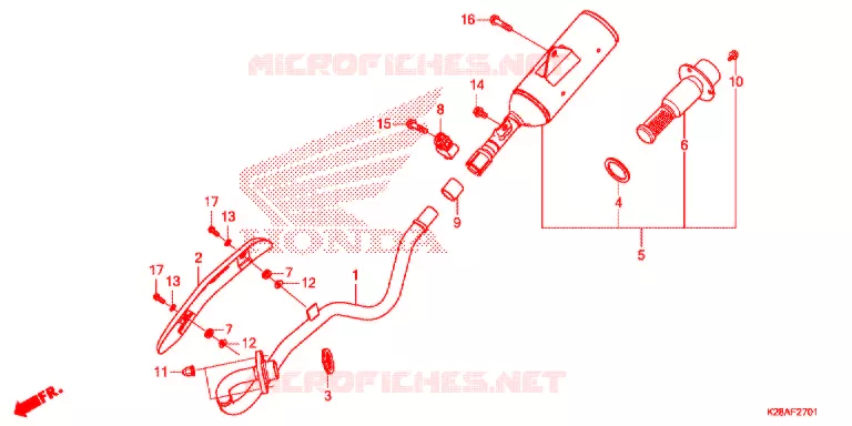 UITLAATDEMPER (CRF125F/FB'19) Honda MOTO 125 CRF 2019  CRF125FK