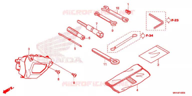 GEREEDSCHAP/ACCUVAK Honda MOTO 1000 AFRICA-TWIN 2019  CRF1000D2K