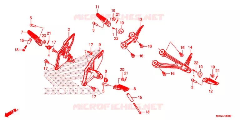 PEDAAL/OPSTAP Honda MOTO 650 CBR 2019  CBR650RAK