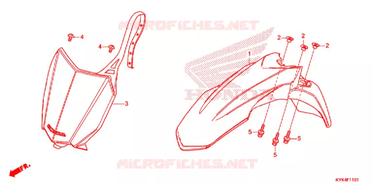 VOORSPATBORD (CRF110F'19) Honda MOTO 110 CRF 2019  CRF110FK
