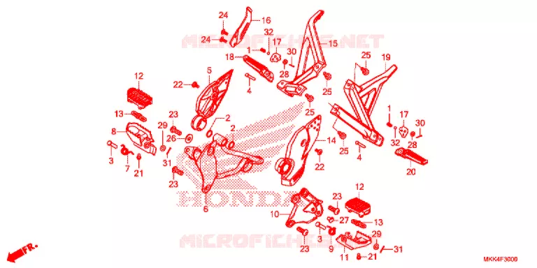 PEDAAL/OPSTAP Honda MOTO 1000 AFRICA-TWIN 2019  CRF1000A2K