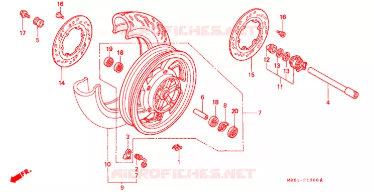 VOOR WIEL Honda MOTO 800 PC800 1990  PC800L