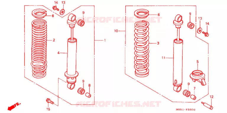 ACHTER KUSSEN(2) Honda MOTO 800 PC800 1993  PC800R