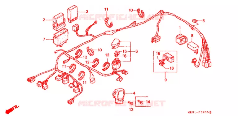 BEDRADINGSBUNDEL/ACCU Honda MOTO 800 PC800 1991  PC800R
