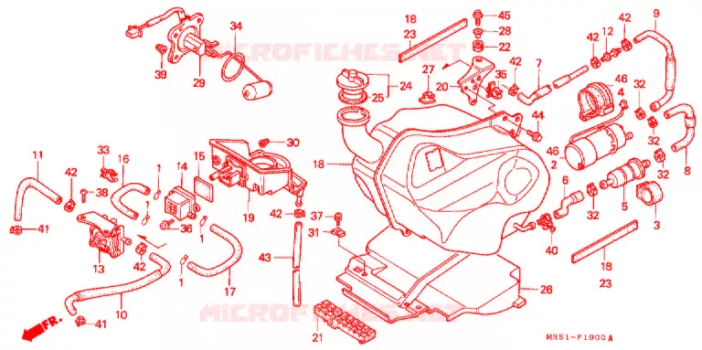 BENZINE TANK Honda MOTO 800 PC800 1994  PC800R