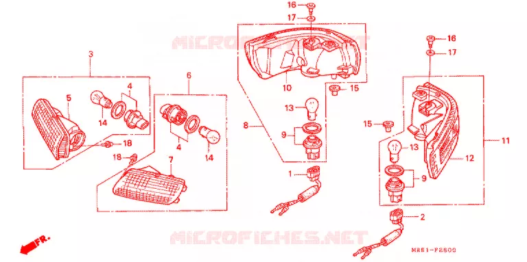 KNIPPERLICHT Honda MOTO 800 PC800 1993  PC800R