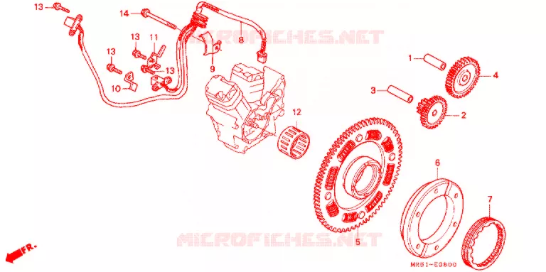 PULS GENERATOR/ START KOPPELING Honda MOTO 800 PC800 1994  PC800R