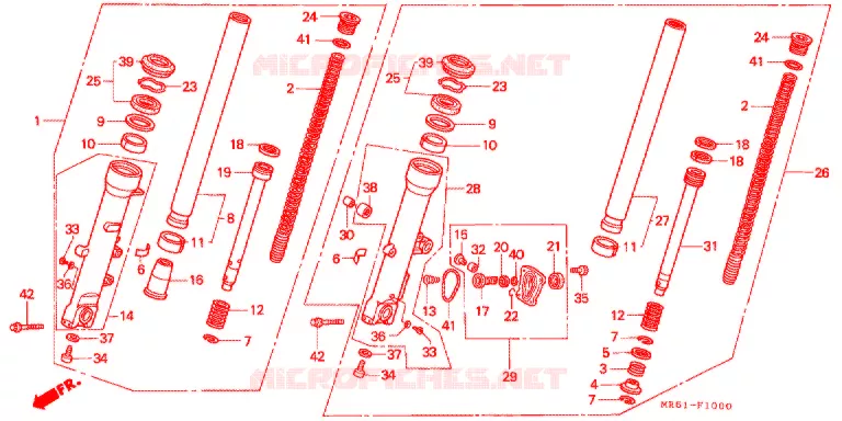 VOOR VORK Honda MOTO 800 PC800 1994  PC800R