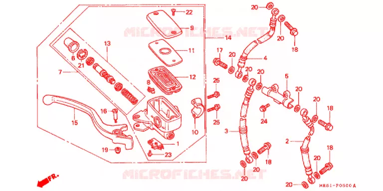 VOORREM HOOFDCILINDER Honda MOTO 800 PC800 1991  PC800R
