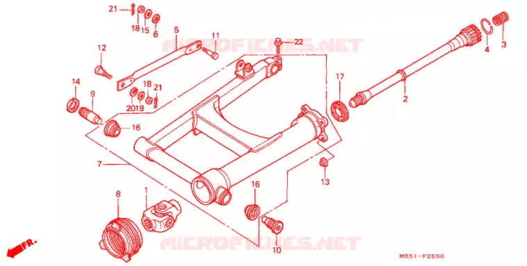 ZWAAI-ARM/PROPELLERAS Honda MOTO 800 PC800 1994  PC800R