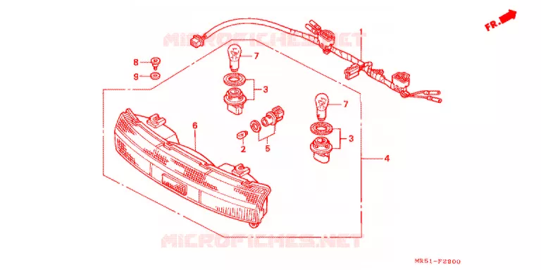 ACHTERLICHT/KENTEKEN LICHT Honda MOTO 800 PC800 1997  PC800T