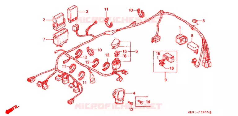 BEDRADINGSBUNDEL/ACCU Honda MOTO 800 PC800 1996  PC800T