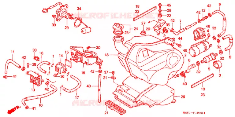 BENZINE TANK Honda MOTO 800 PC800 1996  PC800T