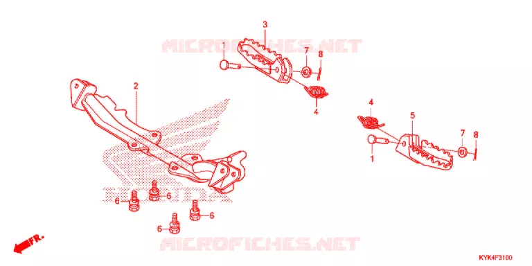 PEDAAL/OPSTAP Honda MOTO 110 CRF 2019  CRF110FK