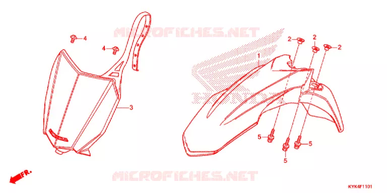 VOORSPATBORD (CRF110F'19) Honda MOTO 110 CRF 2019  CRF110FK
